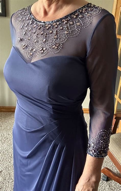 Wedding Alex Evening Mother Of The Bride Dress Size 8 Color Violet Ebay