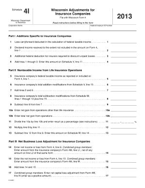 Fillable Online Revenue Wi Ic C Schedule I Wisconsin