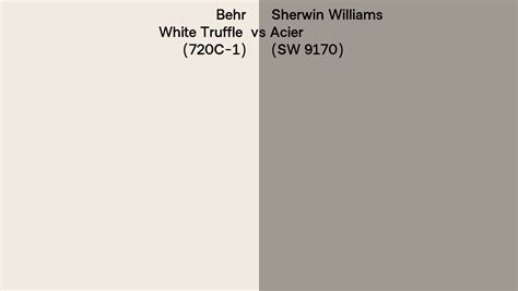 Behr White Truffle C Vs Sherwin Williams Acier Sw Side By