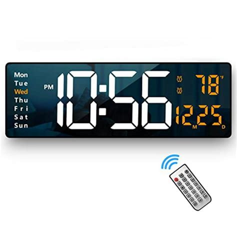 Digital Wall Clock Large Display Large Wall Clocks Modern LED Digital ...