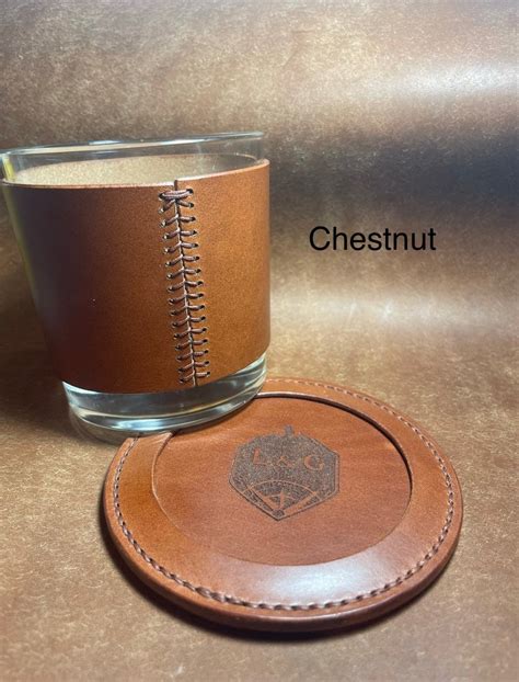 Monogrammed Whiskey Glass Personalized With Leather Sleeve Etsy