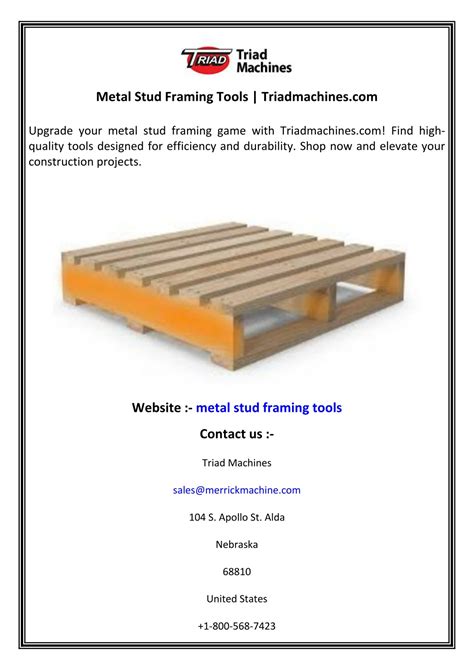 PPT - Metal Stud Framing Tools Triadmachines.com PowerPoint ...