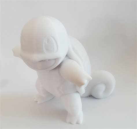 Miniature Squirtle Sculpture White Pla Pokémon Figure Etsy