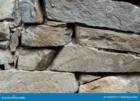 Muro Cinzento De Pedra Curvada Textura Antiga De Fundo Foto De Stock