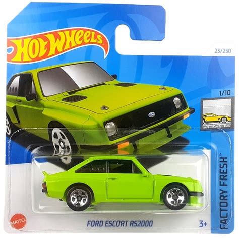 Метална кола Hot Wheels Ford Escort RS Factory Fresh Series г зелен