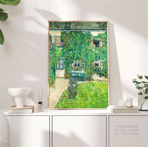 Gustav Klimt Forester S House Poster Cottage Garden Etsy Australia