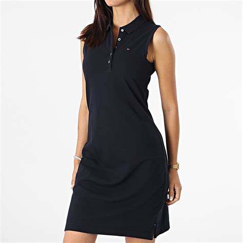 Tommy Hilfiger Robe Polo Slim Femme 1240 Bleu Marine