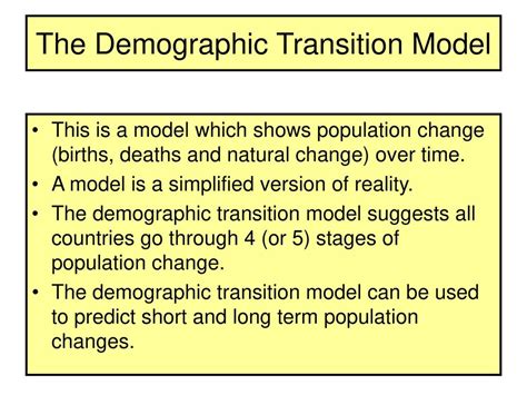 The Demographic Transition Model Ppt Download