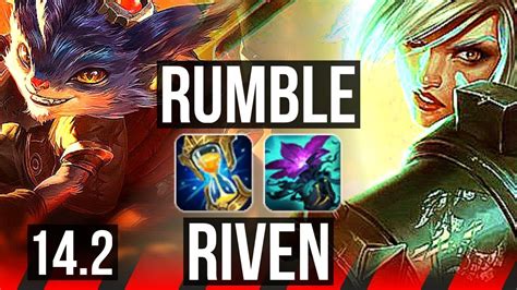 RUMBLE Vs RIVEN TOP Comeback 7 Solo Kills 14 3 12 Rank 8 Rumble