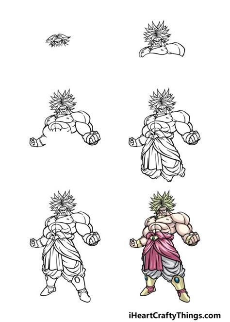 Broly Drawing - How To Draw Broly Step By Step