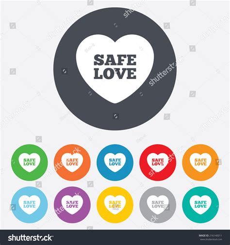 Safe Love Sign Icon Safe Sex Stock Illustration 216140011 Shutterstock