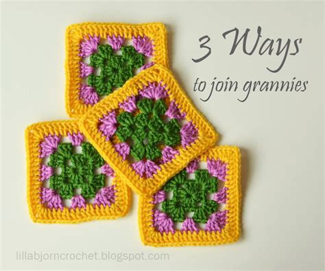 3 Ways To Join Granny Squares Lillabjörns Crochet World