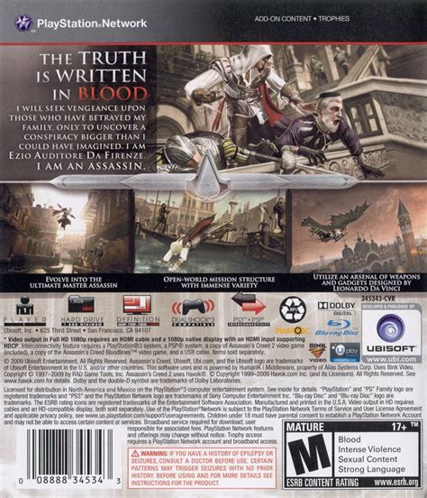 Assassins Creed Ii 2009 Playstation 3 Box Cover Art Mobygames