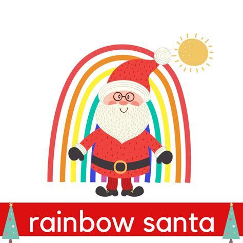 Rainbow Santa Myartworkplate