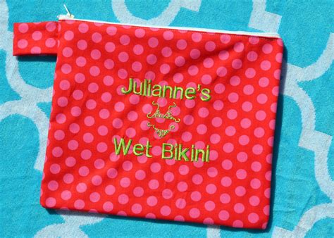 Personalized Wet Bikini Bag Wet Bathing Suit Bag Bikini