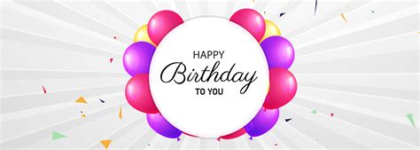 Happy Birthday Celebration Card With Circular Balloon Frame