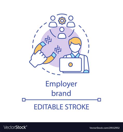 Employer brand concept icon Royalty Free Vector Image