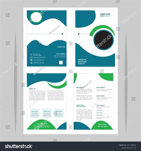 4 Page Brochure Design Templete Stock Vector (Royalty Free) 2271298505 ...