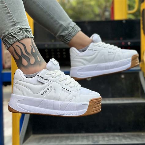 خرید کتانی مردانه NAKED WOLFE سفید کد 16586 قيمت امروز 25 اردیبهشت