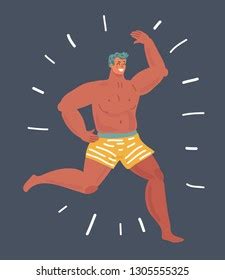 Naked Man Run Stock Vectors Images Vector Art Shutterstock