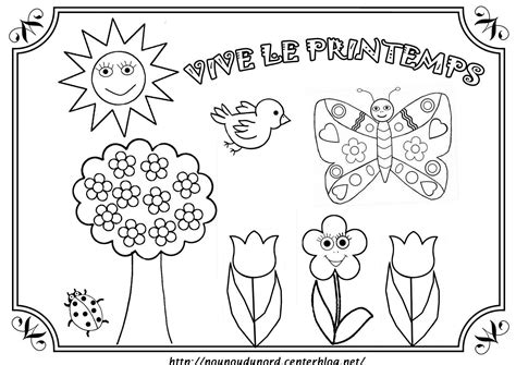 Coloriage Printemps Dessin Par Nounoudunord