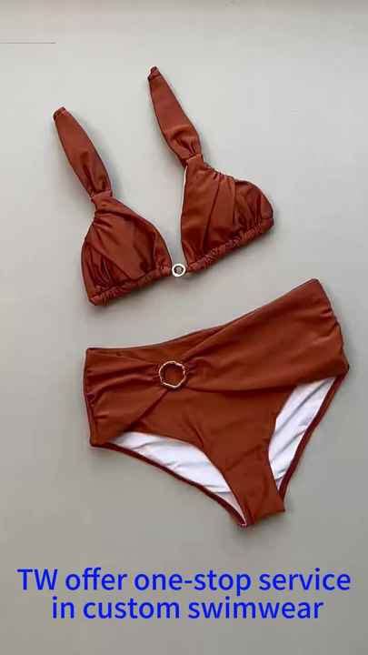 TW 2026 Customized New Arrival Sexy Round Neck One Piece Bikini Sexy