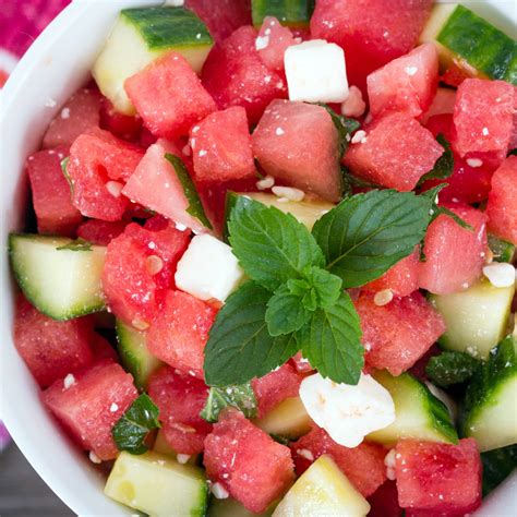 Watermelon & Cucumber Salad