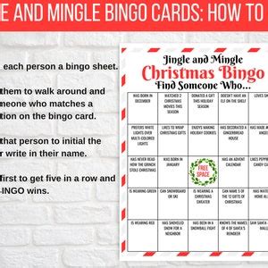 Christmas Bingo Christmas Get To Know You Bingo Find Someone Who