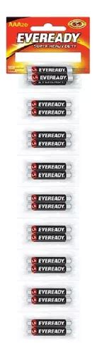 Pila Eveready Carbon Zinc Aaa Tira 20 Unidades 1 5v MercadoLibre