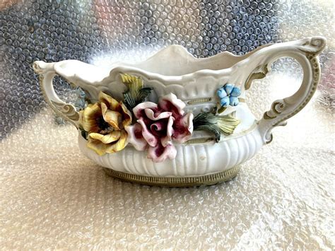 Capodimonte Centerpiece Bowl Etsy Centerpiece Bowl Bowl