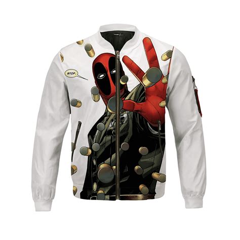 Merc With A Mouth Deadpool Wade Wilson Logo Letterman Jacket