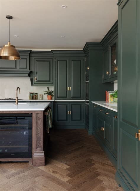 Traditional Dark Green Kitchen Tom Howley