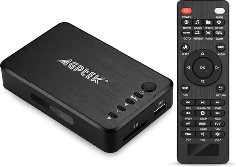 Agptek Mini 1080p Full Hd Digital Lecteur Multimédia Amazonfr High Tech