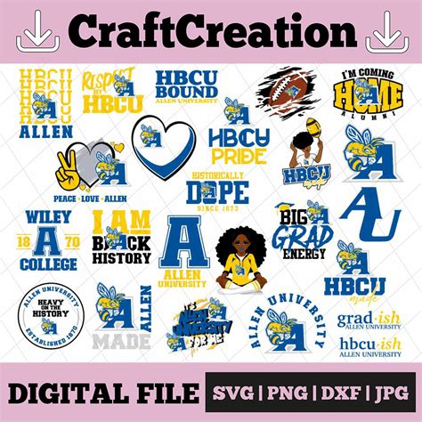 Files Allen University Svg Hbcu Teams Svg Hbcu Football Inspire