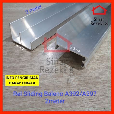 Jual Rel Pintu Lemari Sliding Baleno Mtr Geser Pasangan Roda A