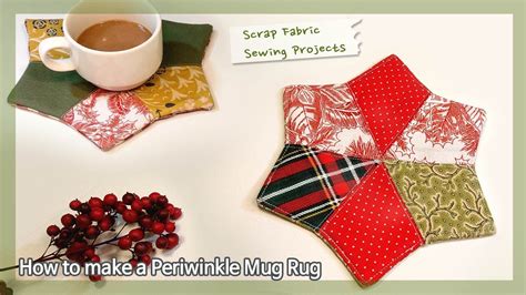 Diy 티매트 만들기 티코스터 How To Make A Periwinkle Mug Rug Easy Quilt Mug Rugs Tutorial Youtube