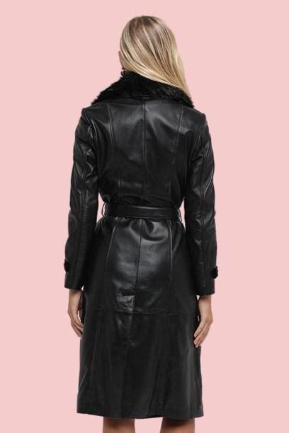 Womens Long Leather Jacket Airborne Jacket