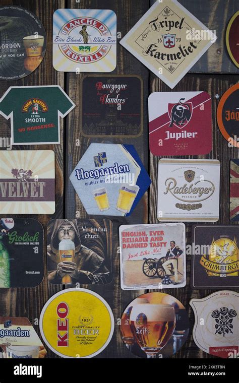 Vladikavkaz Russia September 09 2022 Set Of Beer Vintage Labels