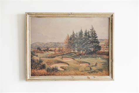 Vintage Golf Art Prints Golf Lovers Golfer Gift Antique Landscape Fall ...