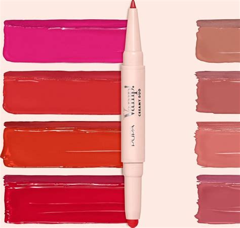 PUPA Milano Vamp Creamy Duo Lip Pencil Shiny Lipstick Deep Nude Gr Bol
