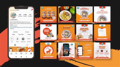 Desain Postingan Sosmed Instagram Feeds Story