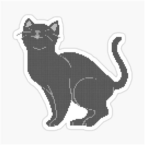 "Black Cat Pixel Art" Sticker for Sale by Pixel4Art | Redbubble