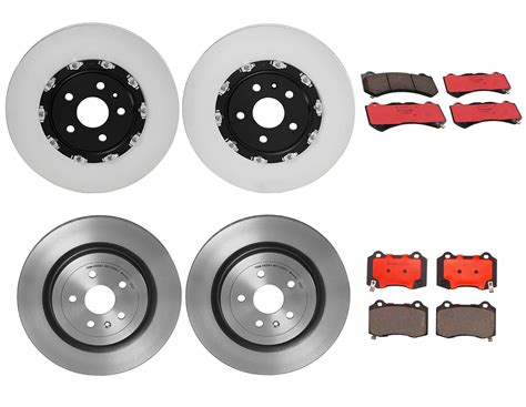 Disc Brake Pad And Rotor Kit Front And Rear Mm Mm Ceramic