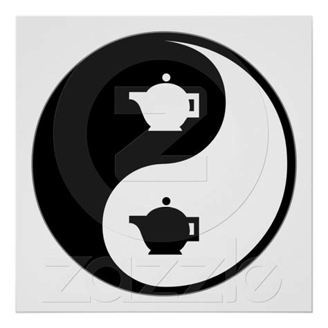 Yin Yang Tea Poster Zazzle Yin Yang Yang Tea