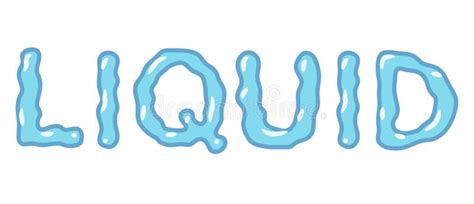 typeface design liquid stock vector illustration  water