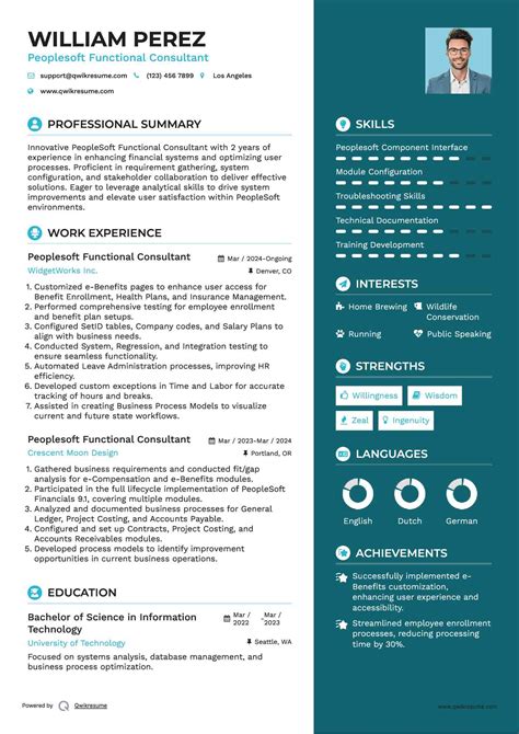 10+ Peoplesoft Functional Consultant Resume Samples & Templates for 2025