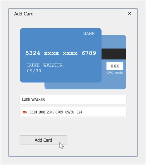 Add Credit Card Form Winforms Controls Devexpress Documentation