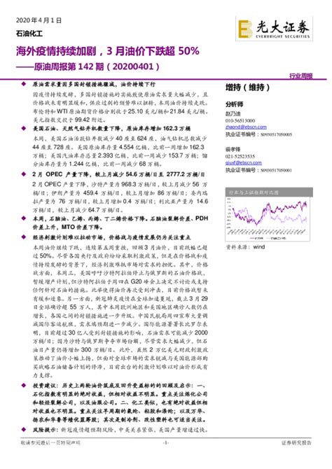 原油周报第142期：海外疫情持续加剧，3月油价下跌超50