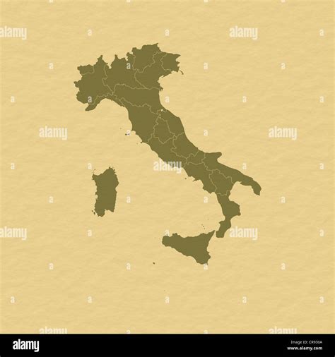 Political Map Of Italy With The Several Regions Stock Photo Alamy