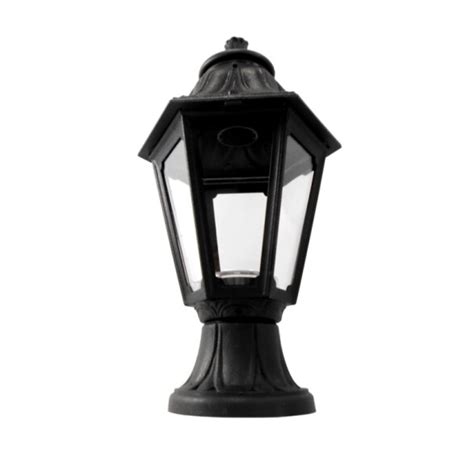 Farol Pedestal Colonial Negro IP55 MIKROLOT ANNA FL0515 Fivisa